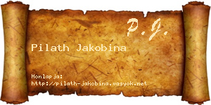 Pilath Jakobina névjegykártya